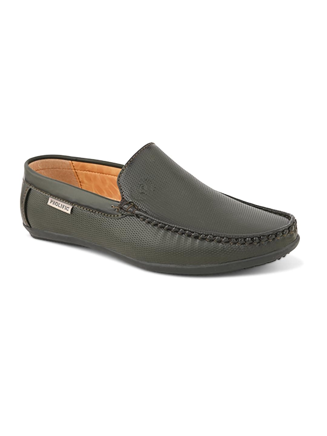 Prolific Men's Casual Loafers Textured Shoes Green, 10 UK