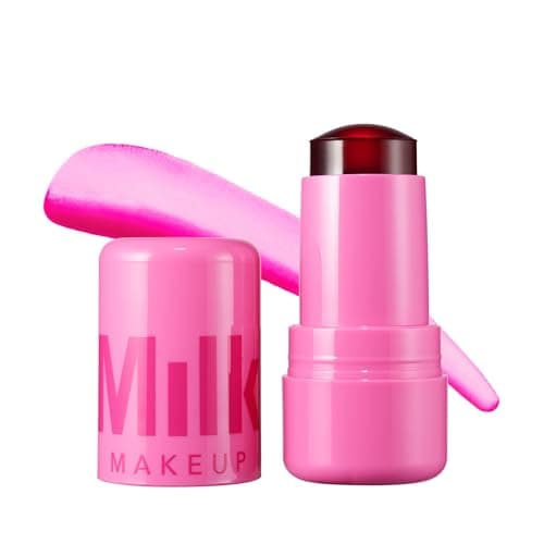 Milk Makeup Cooling Water Jelly Tint Sheer Lip Cheek Stain with Vegan Collagen Seawater Aloe Hydrating LongLasting Buildable Lip Tint Blush Burst 017 oz