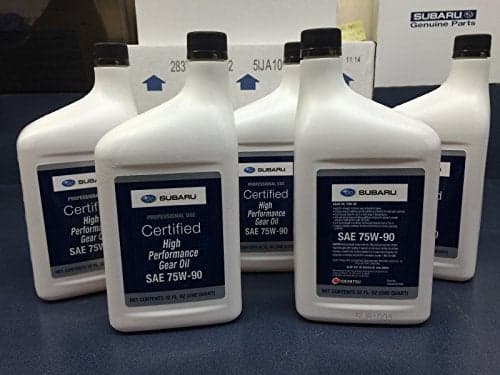 Subaru 75W90 Extra S Gear Transmission Fluid 5 Quart Bottles Sti WRX Genuine SOA427V1700 X5