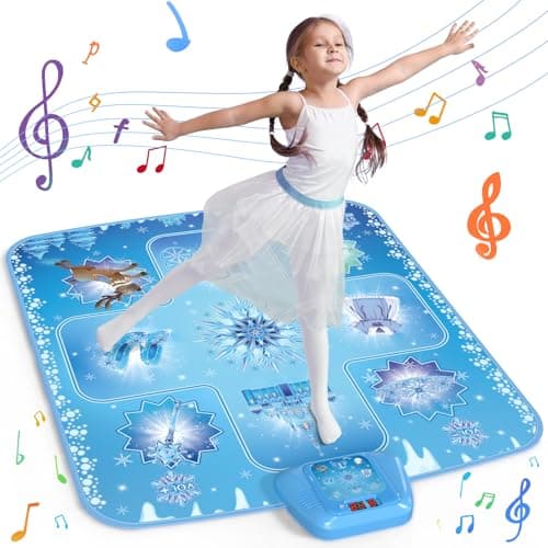 GirlsHome Dance Mat Frozen Toys for Girls Electronic Dance Pad with 5 Game Modes Builtin Music Touch Sensitive Light Up LED Kids Musical Mat 2026 New CPF Birthday Gift for Girls 312
