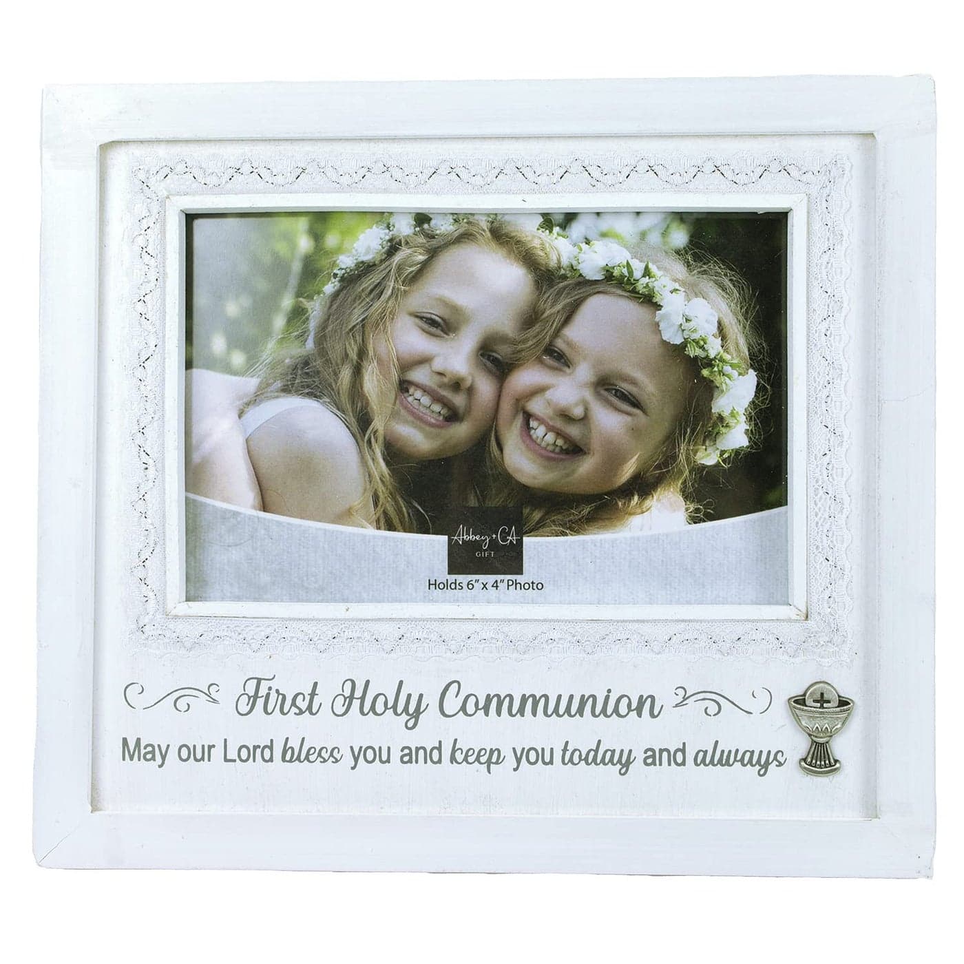 Cathedral Art Abbey CA Gift 1st Communion Frame WLace Easel Hanger