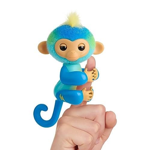 Fingerlings 2023 NEW Interactive Baby Monkey Reacts to Touch 70 Sounds Reactions Leo Blue
