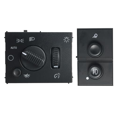 Riyhch Headlight Switch&Fog Light Cargo Lamp Switch 15143597,for Chevrolet,for Chevy Tahoe Avalanche Silverado Suburban,for GMC Yukon Yukon XL Sierra 1500 2500 3500 1500HD 2500HD 2003-2007,19381535