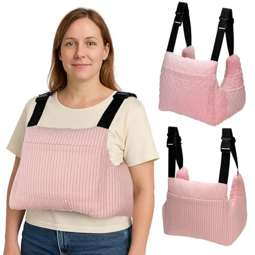 RoamReady Mastectomy Pillows, Post Mastectomy Must Haves, Hysterectomy Pillow Lumpectomy Recovery Supplies, Breast Surgery Pillow, Gifts for Women Help for Recovery and Rest, Pink