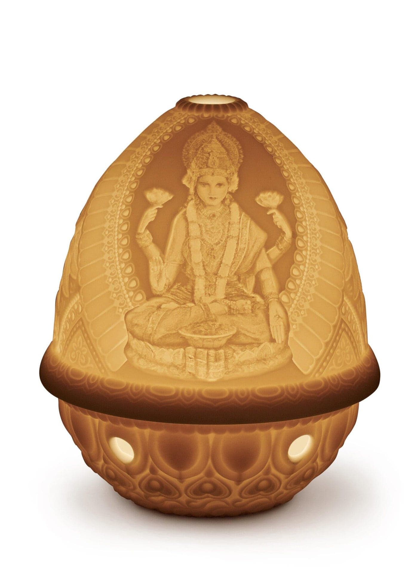 LLADRÓ Goddess Lakshmi Lithophane. Porcelain Litophane.