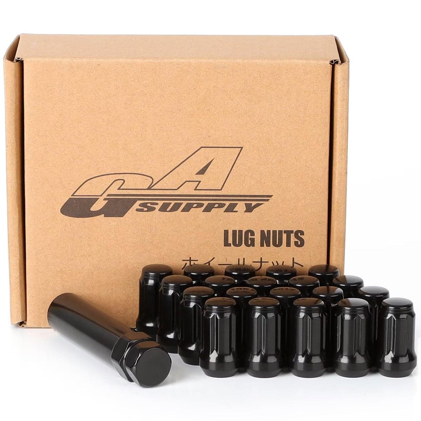 20pcs Black 12x15 Lug Nuts GAsupply Closed End Acorn Spline Tuner Lug Nuts 138 Tall ConicalCone Seat for Aftermarket Wheels Pack of 201 Socket Key