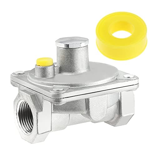 TEENGSE Natural Gas Pressure Regulator with Fixed Flow Rate, 3/4" FNPT Thread for Gas Propane, Adjustable LPG/NG Grill Regulator for NG/LPG Applications