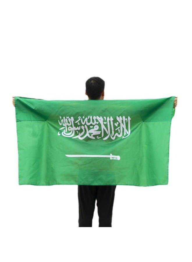 World Cup Shoulder Flag - Saudi Arabia National Football Team Fan Cape Flag, Sleeve Style World Cup Shoulder Flag, Sports Event Fan Supplies, Cheering Support Props For Match Day Cheering, Football Theme Party Photo Props, Decoration Supplies For World Cup Festival Event, International Festival, 90x