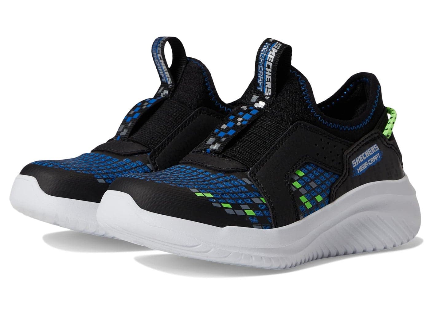 Skechers Kids Boy's Ultra Flex 3.0-Triple Pointz Sneaker, Black/Blue/Lime, 3 Little Kid