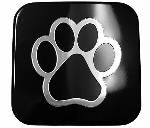 eVerHITCH 3D Paw Print Hitch Cover Plug Insert Fits 2 Receivers ChromeBlack