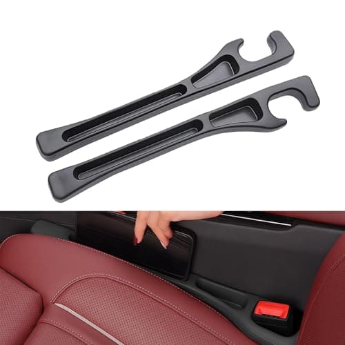 MTABCTY Car Seat Gap Filler Organizer 2 PCS Black Universal Seat Gap Plug Blocker AntiDrop Console Catcher Phone Keys Storage for Car Truck SUV Auto Accessories Style2