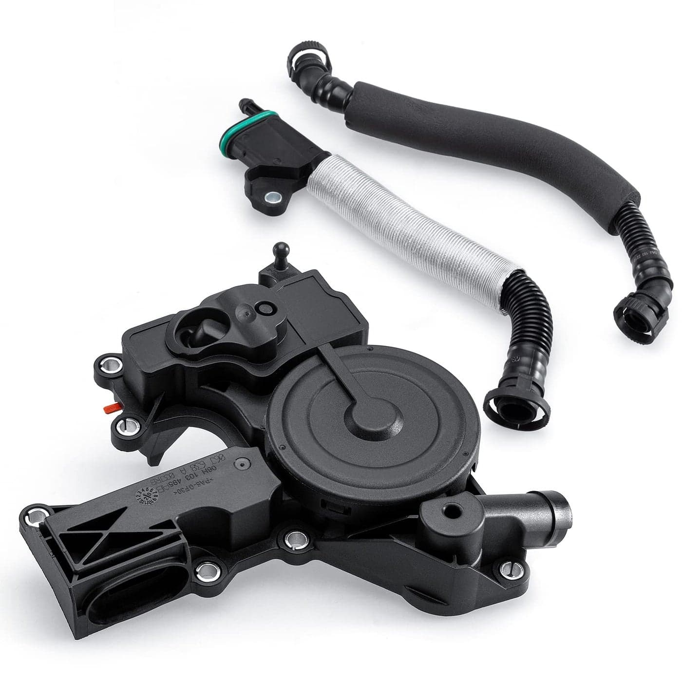 PCV Valve Engine Crankcase Vent Valve Oil Separator with Breather Hose Kit Compatible with Audi A3 A4 A5 Q5 TT VW BeetleCC Golf Passat Tiguan Replacement 06H103495B