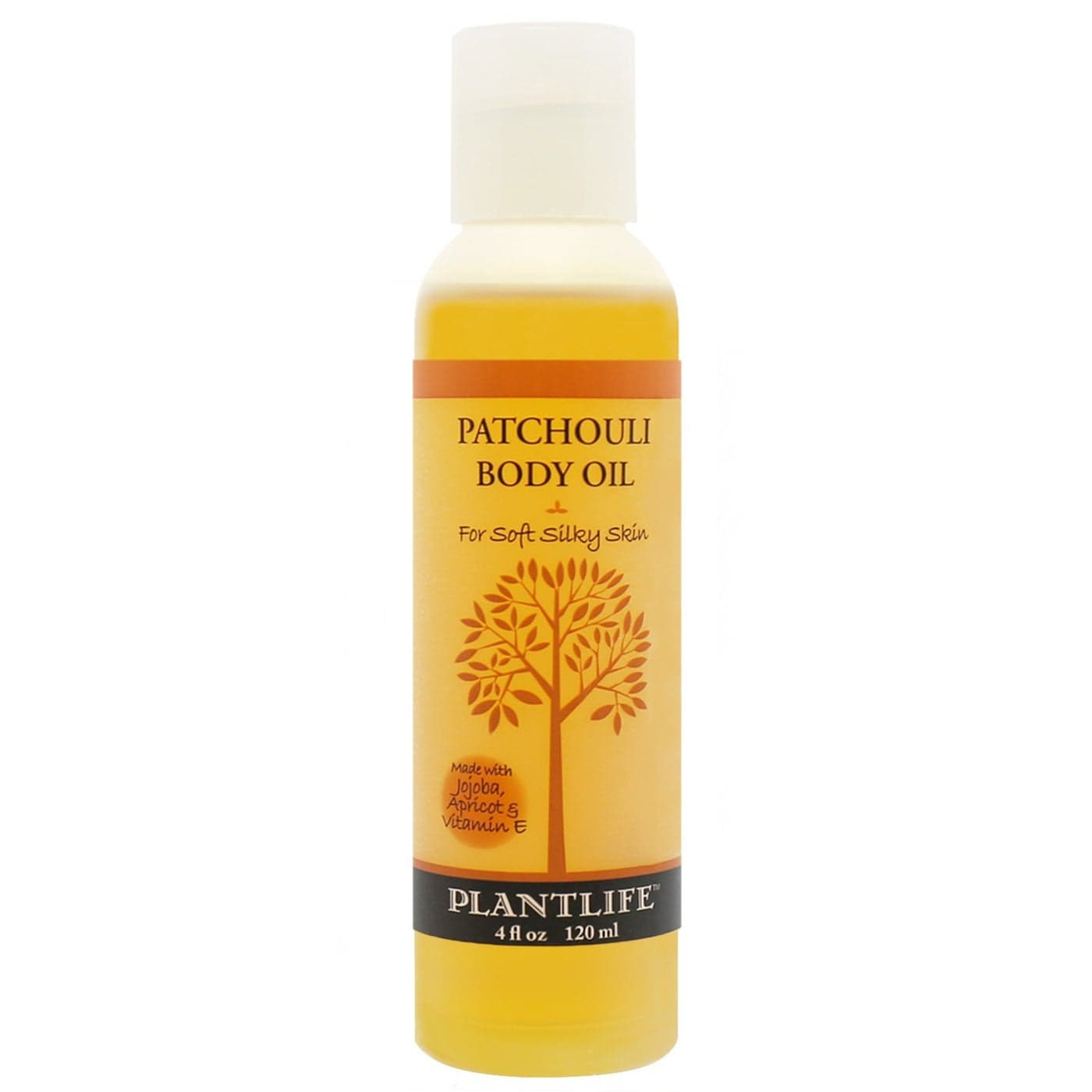 Plantlife Patchouli Body Oil Moisturizing Natural Body Oil for All Skin Types Nourishing Dry Skin and Making It Feel Soft and Silky for Women Men Bath Body Massage Oil 4oz