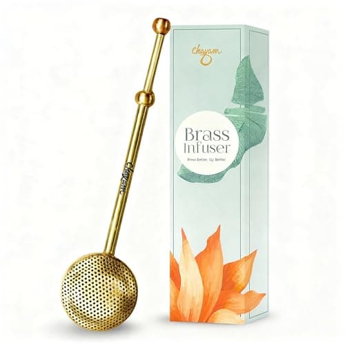 CHAYAM Lead-Free Brass Tea Infuser | Food-Grade, BPA Free, Sustainable | Premium Durable Tea Strainer | Tea Filter | Not for CTC Tea or Tea Powder