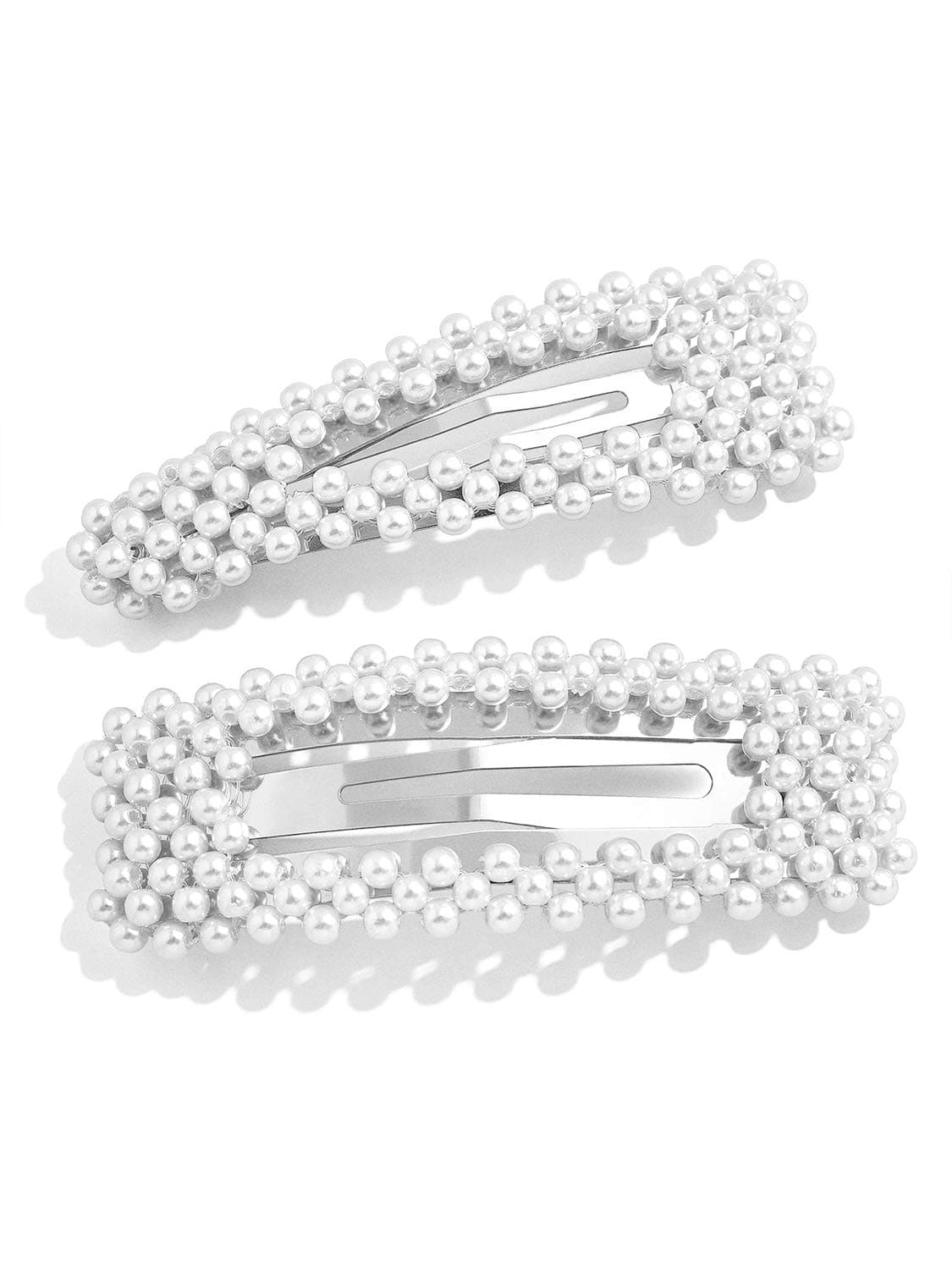 Pearls Hair Clips Silver Wedding Decorative Hair Pins Barrettes Large for Women Bridal Bridesmaid Flower Girls Her Valentines Mothers day Birthday Christmas Back School Gift