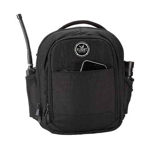 Flight Outfitters Lift Pro 2.0 Flight Bag, Durable Reinforced Sides Aviation Headset Pilot Bags | Multiple Pockets & Shoulder Strap, Black