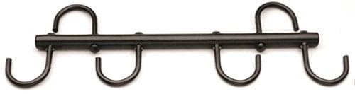 Partrade 064807 Steel Tack Rack with Swivel Hooks Black 17
