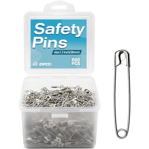 500 Pcs ZIPCCI 1.5 inch Safety Pins,Small Safety Pins for Home Office Use DIY Crafts Jewelry Making