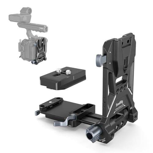 SMALLRIG Foldable V Mount Battery Plate w/QR Plate for Arca, for Sony FX3 / A7 V / A7 IV / A7S III, for Canon R5 / R6, for Nikon Z8, Compact Camera Video Rig, for NEEWER V Mount Battery PS099E
