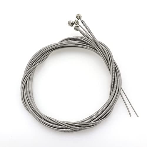 Cheerock Stainless Steel 4 String Bass Strings Replacement Set, Acoustic Bass Strings, Electric Bass String, 4 String Bass Instrument Accessories