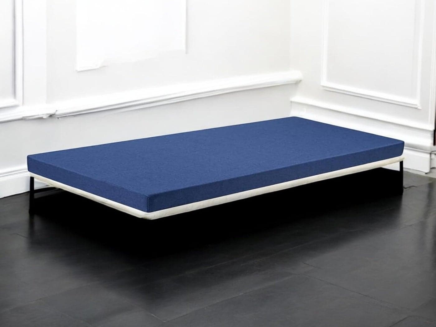ATOOTFUSION Orthopedic High-Density HR Foam Mattress | High-Resilience (HR) Dual-Sided Foam | Single Size Bed Mattress - Navy Blue 3-Year Warranty (72X35X5 Inches)