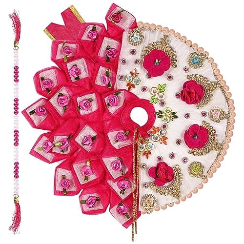 NandAnand Laddu Gopal God Designer Dress (Pink, Size-5)