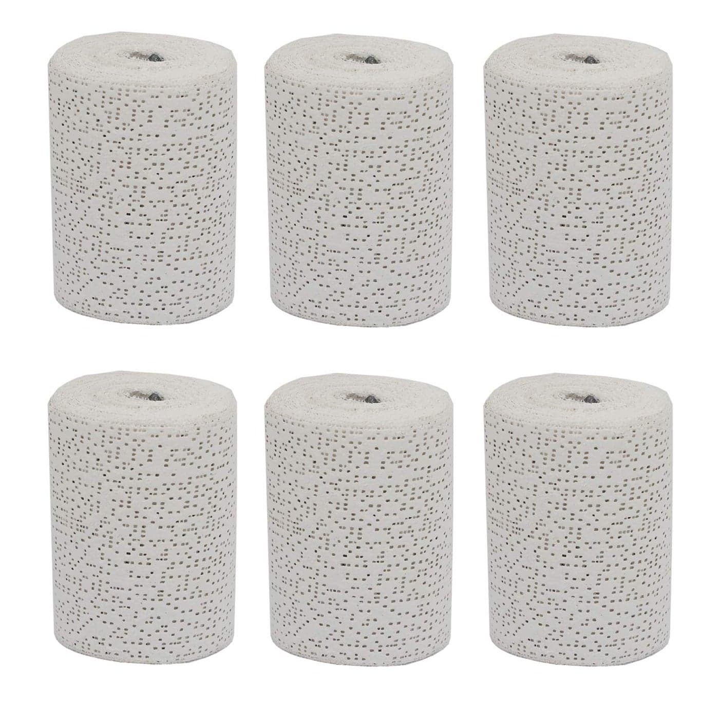 6 Pack White Plaster Cloth Gauze Bandages Rolls for Art Project Belly Cast Mask Making Sculptures Body Casts Craft Projects Scenery Construction Each Roll 4 inch x 15 feet Total 90ft Long