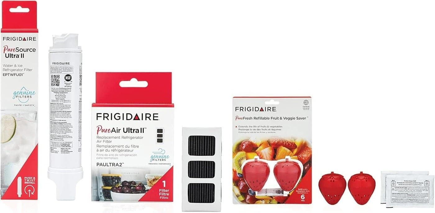 Frigidaire PureSource Ultra EPTWFU01 PureAir Ultra II PAULTRA2 PureFresh FRPFUFV2 Water Air Filter Combo Kit