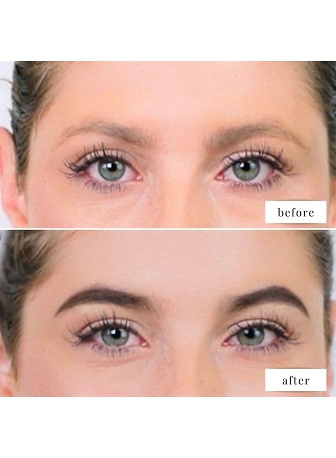 Eyebrow Gel Makeup - Queen of the Fill Brow Tint and Filler - Brush to Fill in Eyebrows and Cover Gray Hairs - Cruelty Free - Dark Medium Brown, 4g