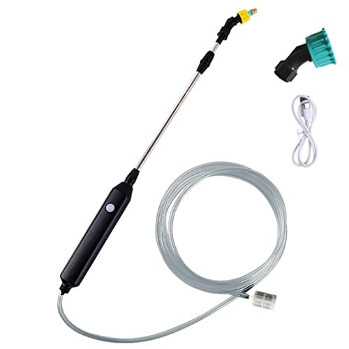 HASTHIP Electric Agriculture Sprayer with 3m Pipe & 2 Nozzles, USB Rechargeable, Portable for Gardening, Greenhouse, Planting Bush