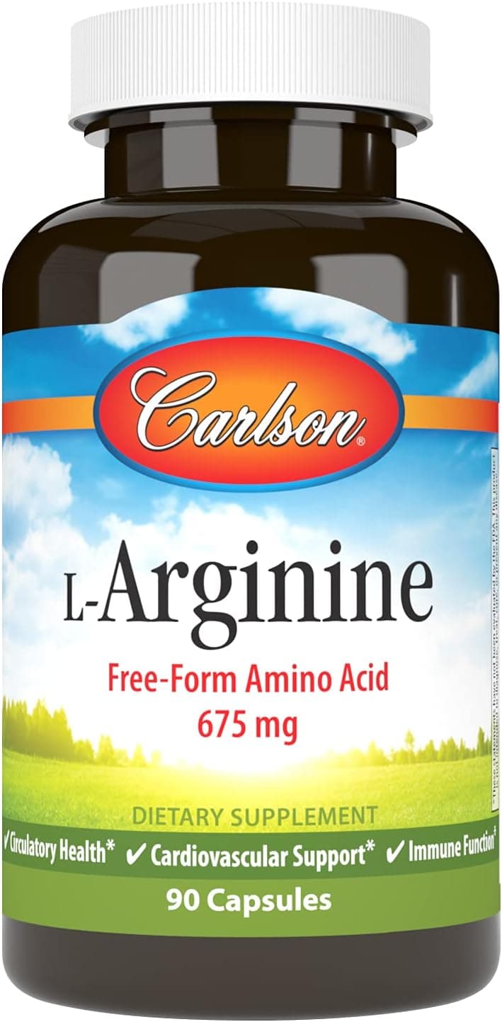 Carlson LArginine 675 mg Promotes Healthy Circulatory Cardiovascular System 90 capsules