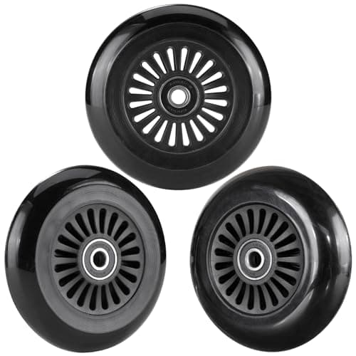 AOWESM Easy Roller Replacement Wheels wBearings ABEC9 for Ez Rollers Classic Drifter Junior New Twist On A Classic Scooters Set of 3 Black