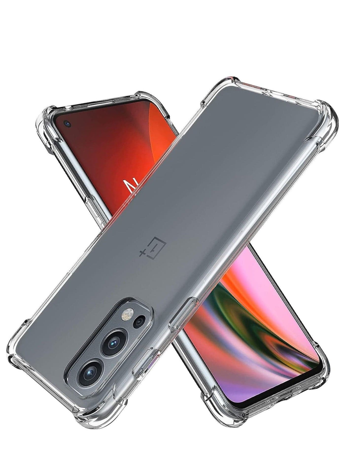 Case for OnePlus Nord 2 5G Case Cover Back Air Cushion Soft Silicone Shockproof Protective Bumper Shell Corner,