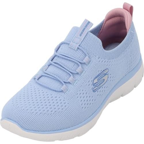 Skechers Women's Summits-Top Player Sneaker, Light Blue/Multi=LBMT, 11
