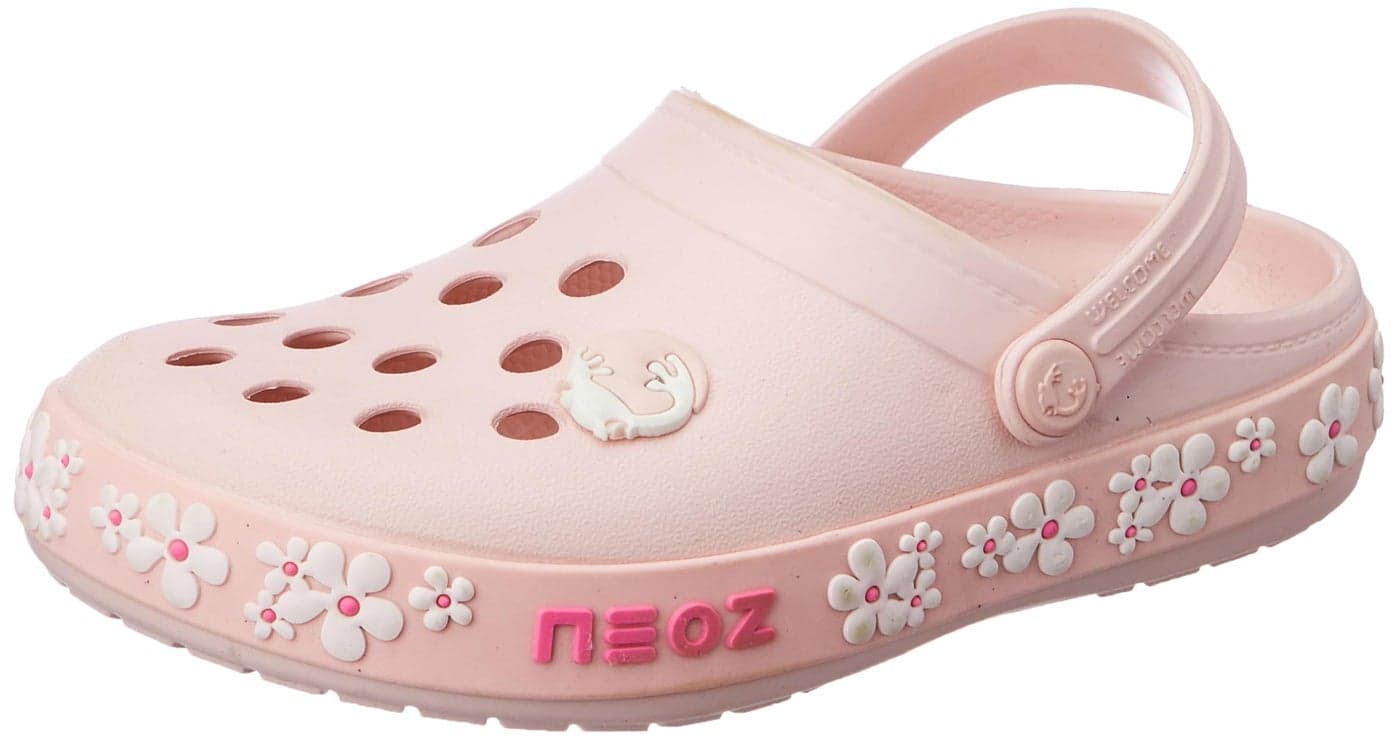 Neoz Casual Slingback Clogs for Kids with Soft Sole | Slip-On Breathable, Lightweight | Comfortable & Durable | Stylish Indoor & Outdoor Sandals Clogs for Kids, K-JASMINE-ROSA_4