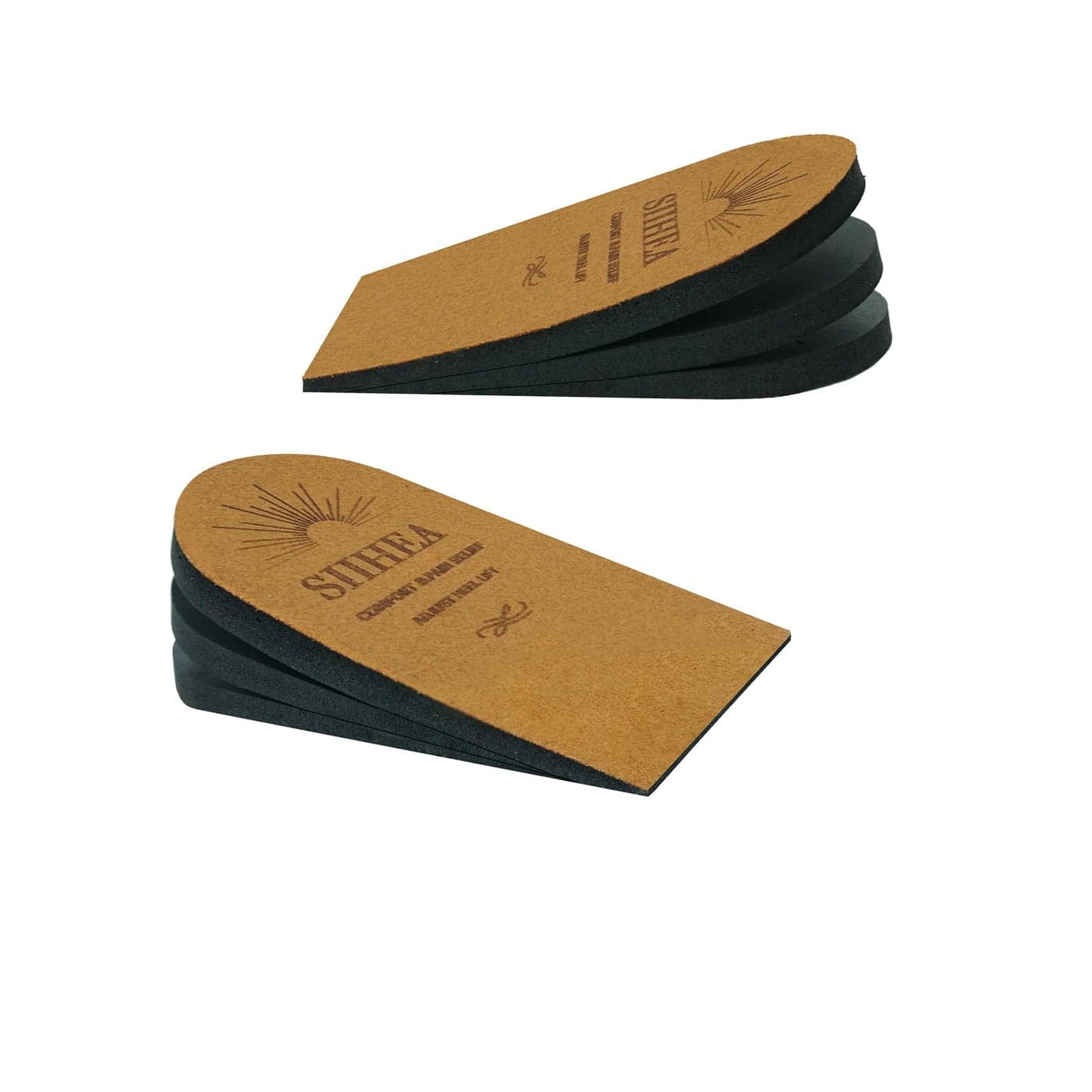 SIIHEA Adjustable Heel Lifts for Shoes 14 Height Increase Insoles for Achilles Tendonitis Heel Pain Leg Length Discrepancy Plantar Fasciitis Shoe Lifts Small 1 Pair Brown
