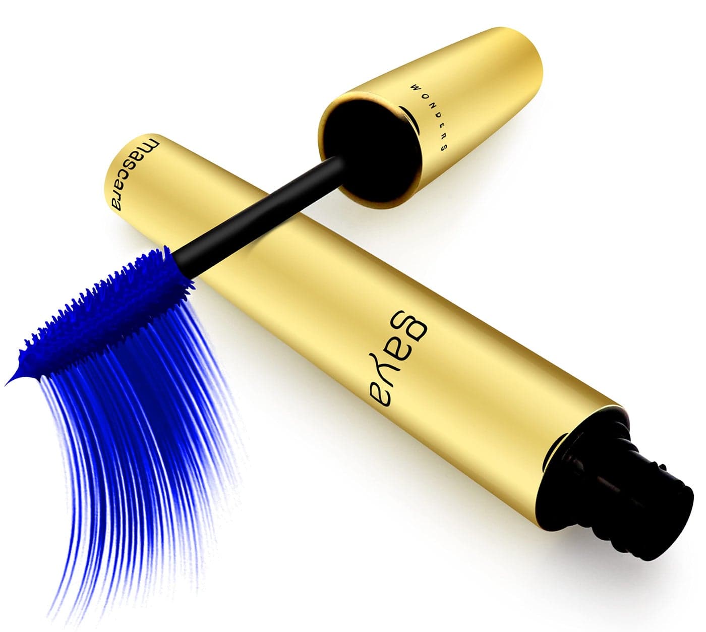 Vegan Blue Mascara for Sensitive Eyes Natural Hypoallergenic mascara Buildable Lengthening and Volumizing for Natural Looking Cruelty Free Ophthalmologist Tested By Gaya cosmetics