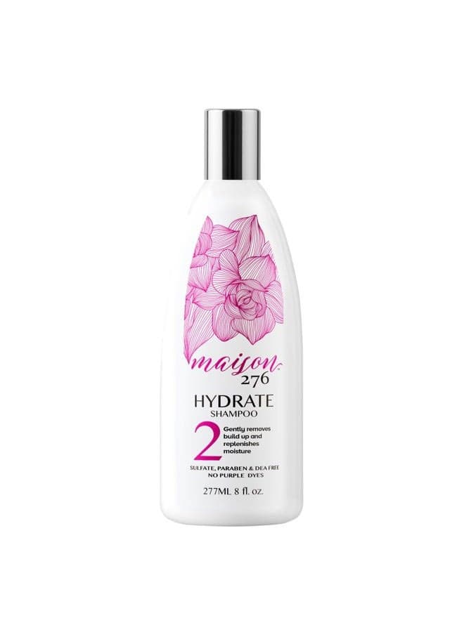HYDRATE Shampoo for Silver, Gray, and Blonde Hair. Paraben, Sulfate, and DEA free. No Purple Dye. 8 oz.
