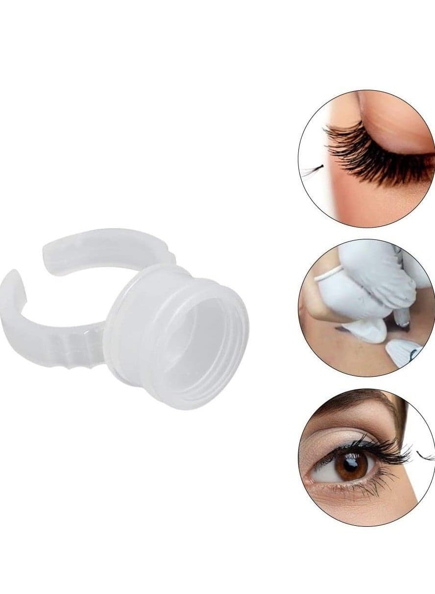 100-Piece Tattoo Ink Cup, Professional Disposable Eyebrow Nail Art Rings