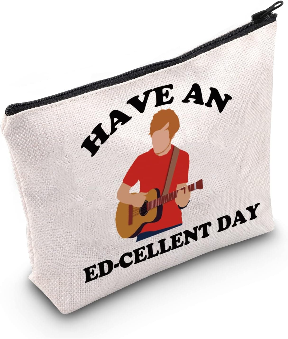 LEVLO Pop Music Lovers Gifts Have An Ed-cellent Day Makeup Bags Guitar Lovers Birthday Travel Case for Her(Ed-cellent Day)