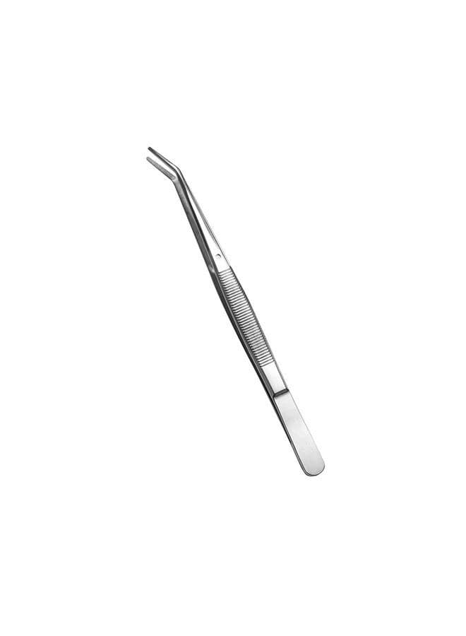 Stainless Steel Tweezers, with Curved Serrated Tip Multipurpose Tweezers Sewing Machine Tweezers Forceps for Craft Repairing