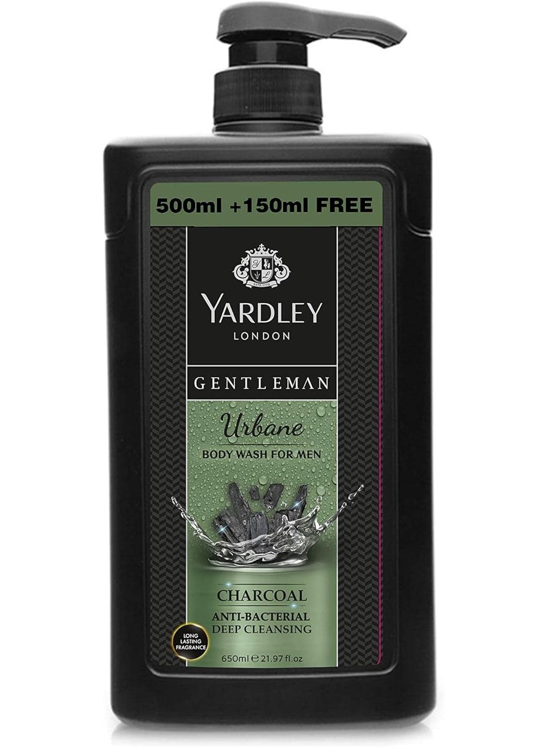 Yardley London Gentleman Antibacterial Deep Cleansing Body Wash, Urbane, 650 ml