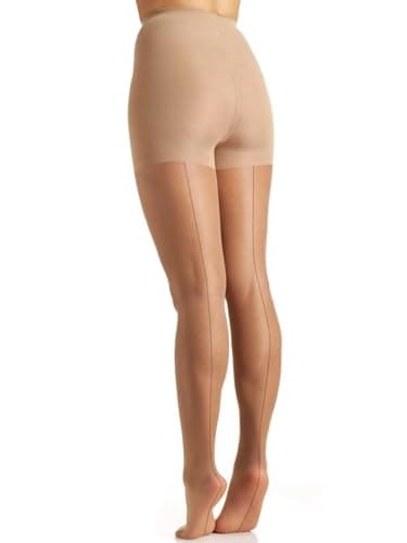 Berkshire womens Sheer Backseam With Control Top Pantyhose, City Beige, 1 2 US