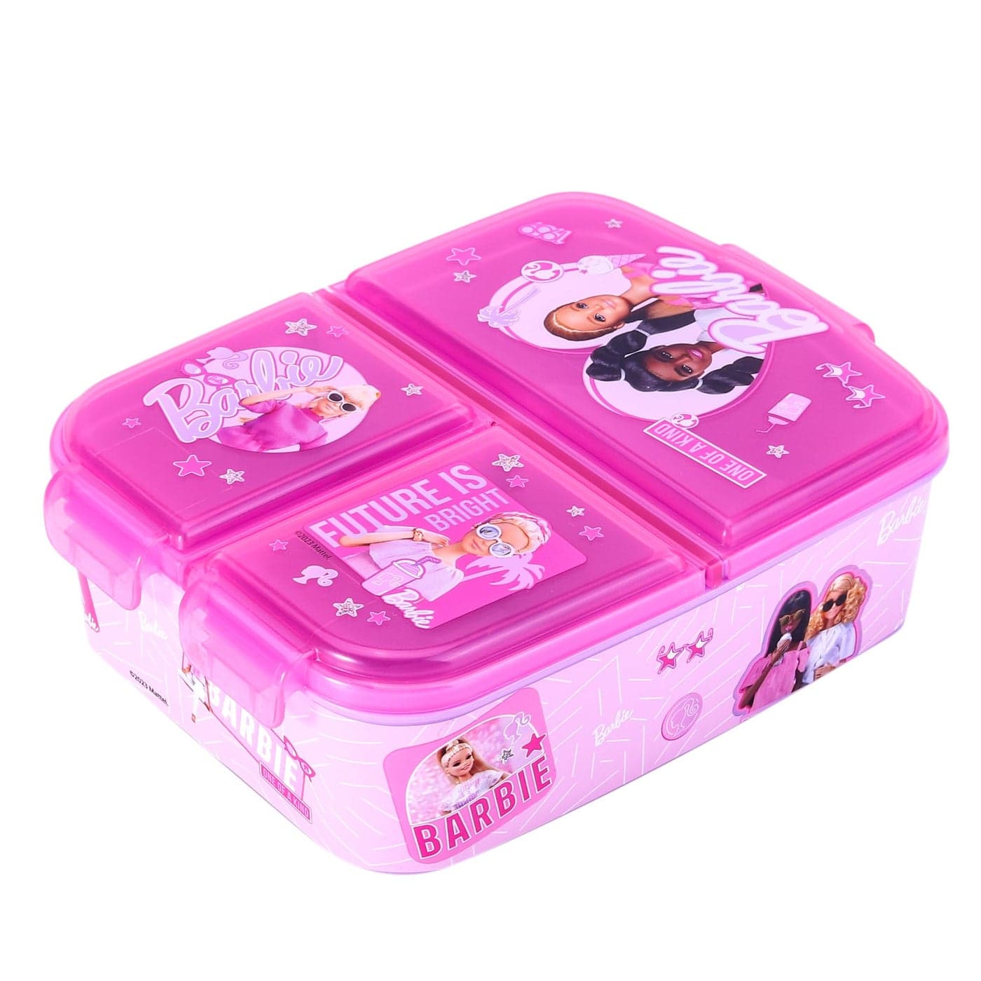 Zawadi Global Barbie Kids Childrens Multi Compartment Rectangular School Travel Lunch Food Box Sandwich Bento Container BPA Free