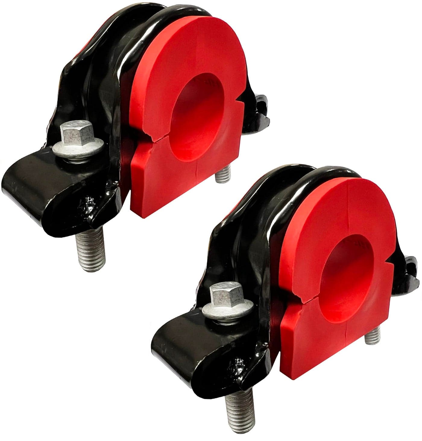 Suspension Dudes 4PC Front CODE RED Sway Bar Stabilizer Bracket/Bushing Kit FITS Escalade, Avalanche, Sierra Silverado 1500 2500 3500, Suburban, Tahoe, Yukon, H2, 2007-2020, Bushings Made In USA