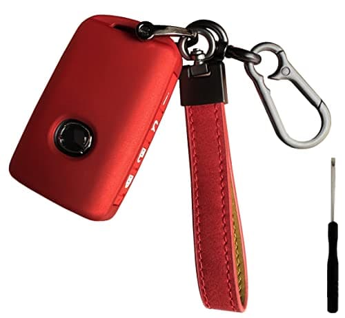 REPROTECTING Silicone Rubber ABS Plastic Leather Key Fob Cover Compatible with 20192026 Mazda 3 6 CX30 CX5 CX9 CX50 WAZSKE11D01 662FSKE11D01 RedKeychain