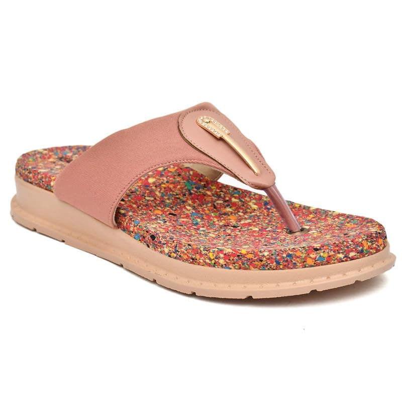HEALTH FIT Diabetic & Orthopedic With Super Extra Soft Ortho Care Anti-Skid Doubleu Flip-Flops For Women Slippers/Doctor Chappal & Footwear Hf326 Ph Uk-7, Peach