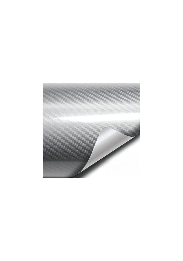 VVIVID Epoxy High Gloss Carbon Fiber Automotive Vinyl Wrap - Silver (3ft x 5ft)