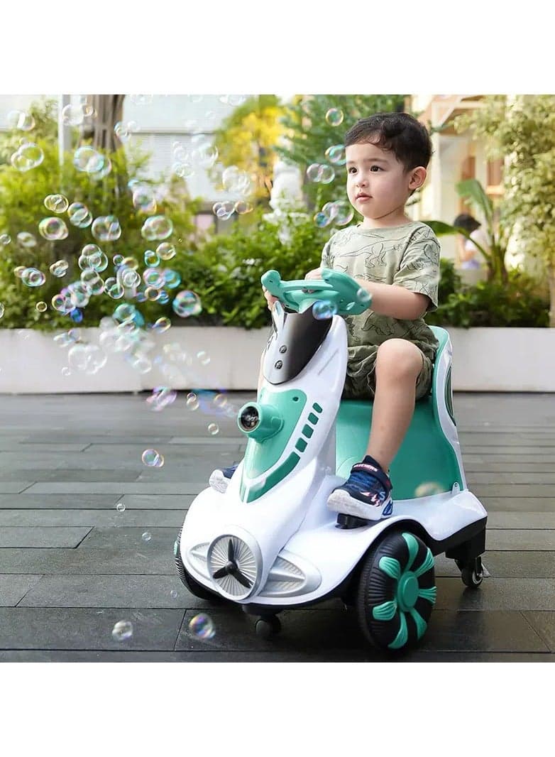 New children's electric bubble machine balance car remote control indoor car can sit on the drift car
