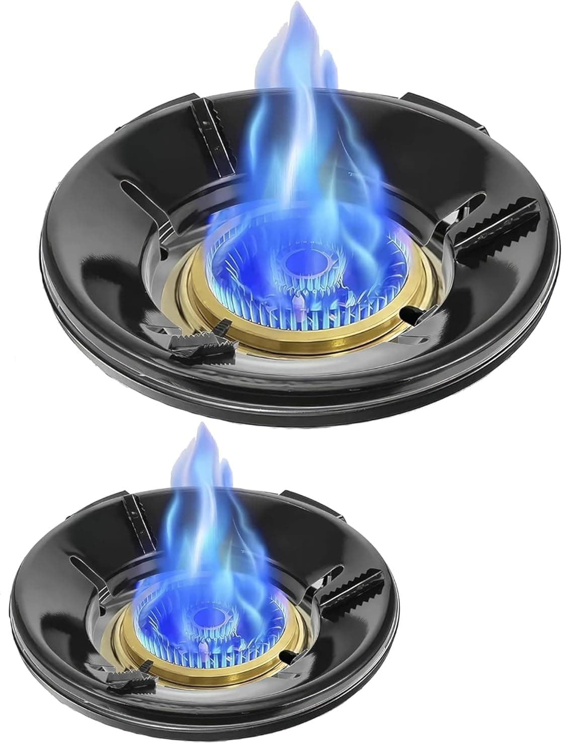 DHANDHUKIYA Gas Saver Burner Stand Gas Chula Burner Gas Saver Stand Jali Ring Fire Windproof Energy Saving Gas Chula Support Stand 4 Legs Supported for Indian Gas 07Mm Metal Pack of 2